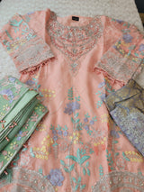 Pakistani Stitched Embroidery Party Wear Dresses Ready To Ship