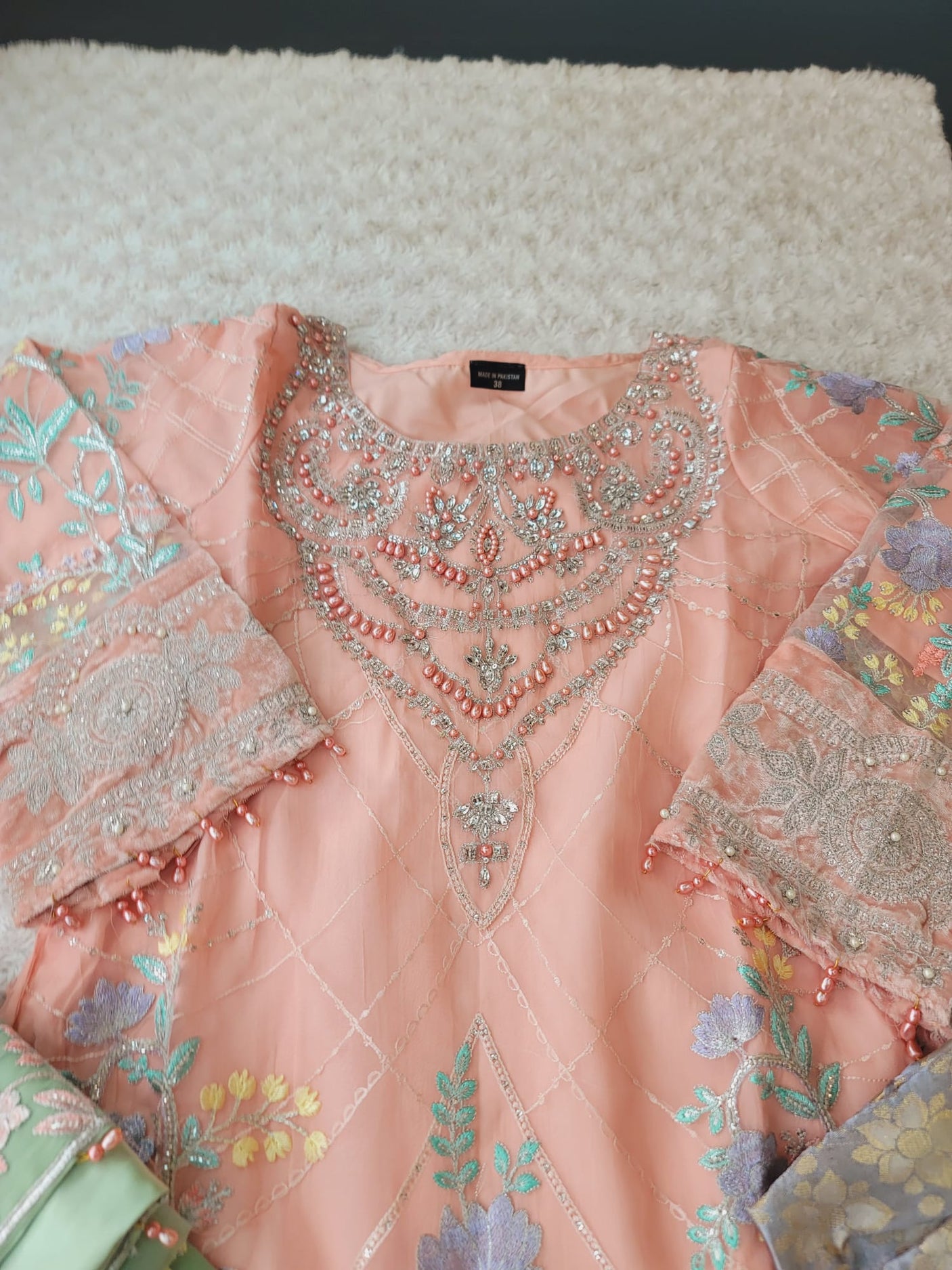 Pakistani Stitched Embroidery Party Wear Dresses Ready To Ship