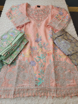 Pakistani Stitched Embroidery Party Wear Dresses Ready To Ship