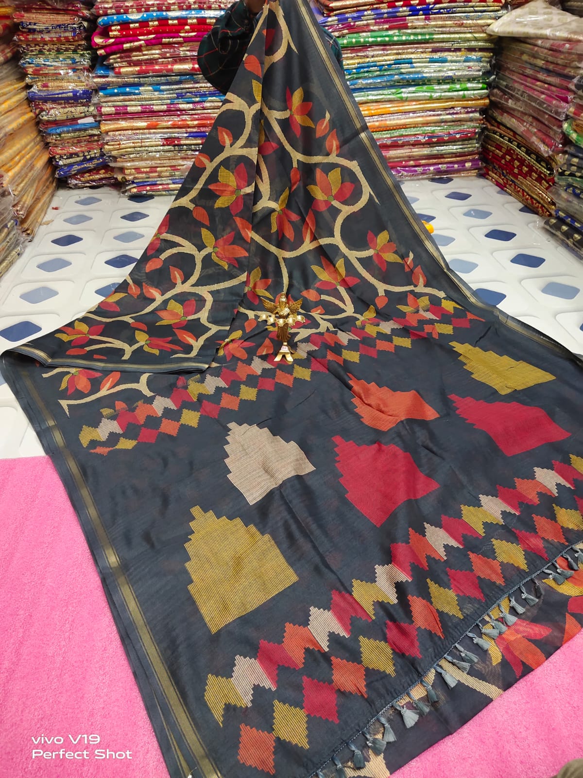 ▪️Handloom special super collection  ▪️Cotton silk handloom saree with swarnalota hand weaving all-over saree  ▪️Running blouse piece  ▪