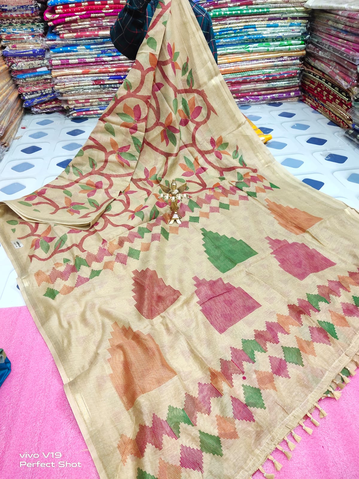 ▪️Handloom special super collection  ▪️Cotton silk handloom saree with swarnalota hand weaving all-over saree  ▪️Running blouse piece  ▪
