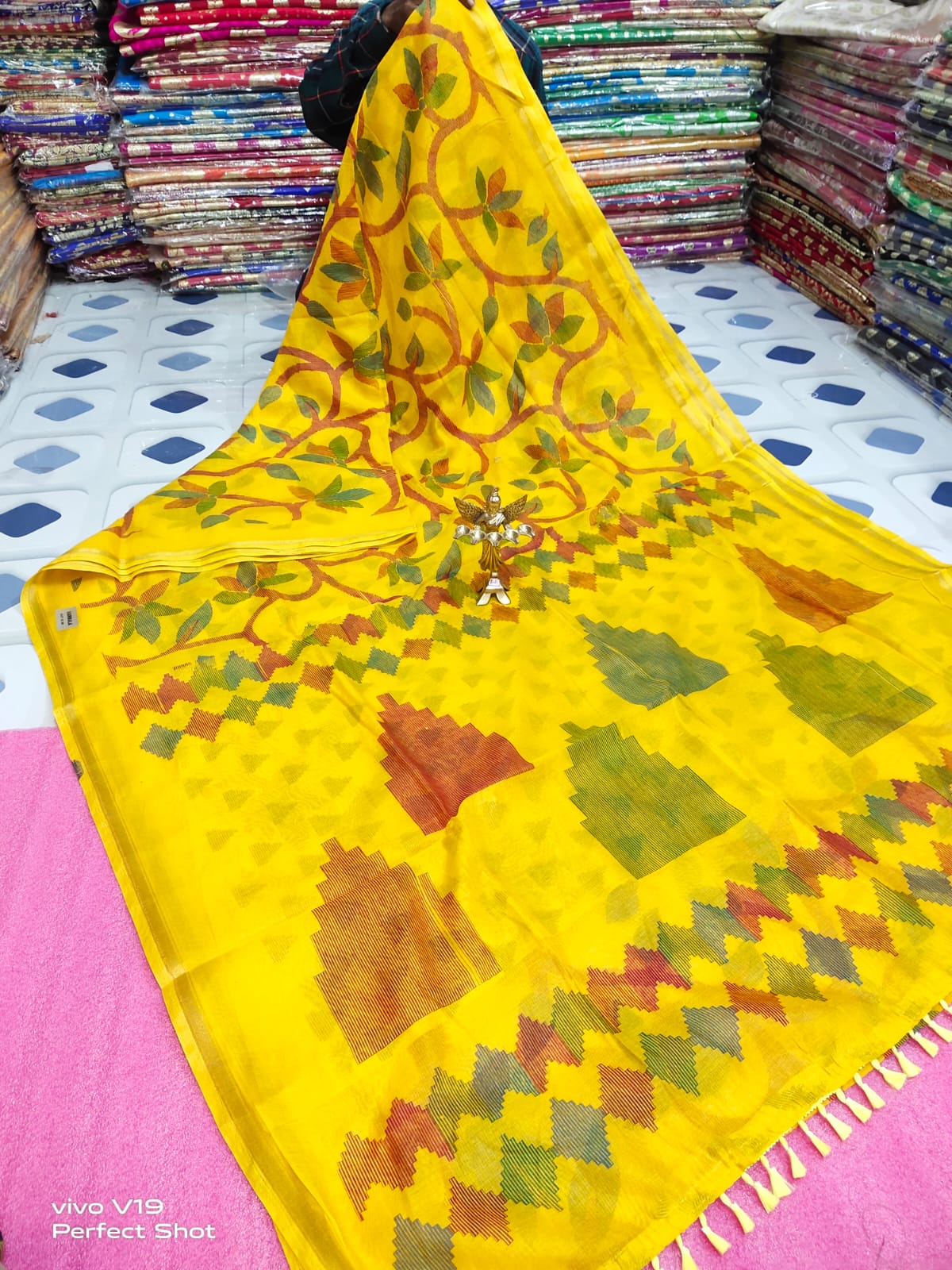 ▪️Handloom special super collection  ▪️Cotton silk handloom saree with swarnalota hand weaving all-over saree  ▪️Running blouse piece  ▪