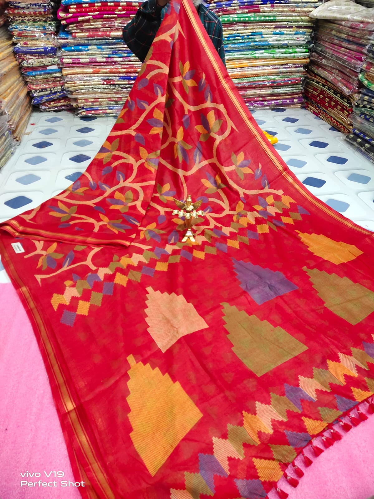 ▪️Handloom special super collection  ▪️Cotton silk handloom saree with swarnalota hand weaving all-over saree  ▪️Running blouse piece  ▪
