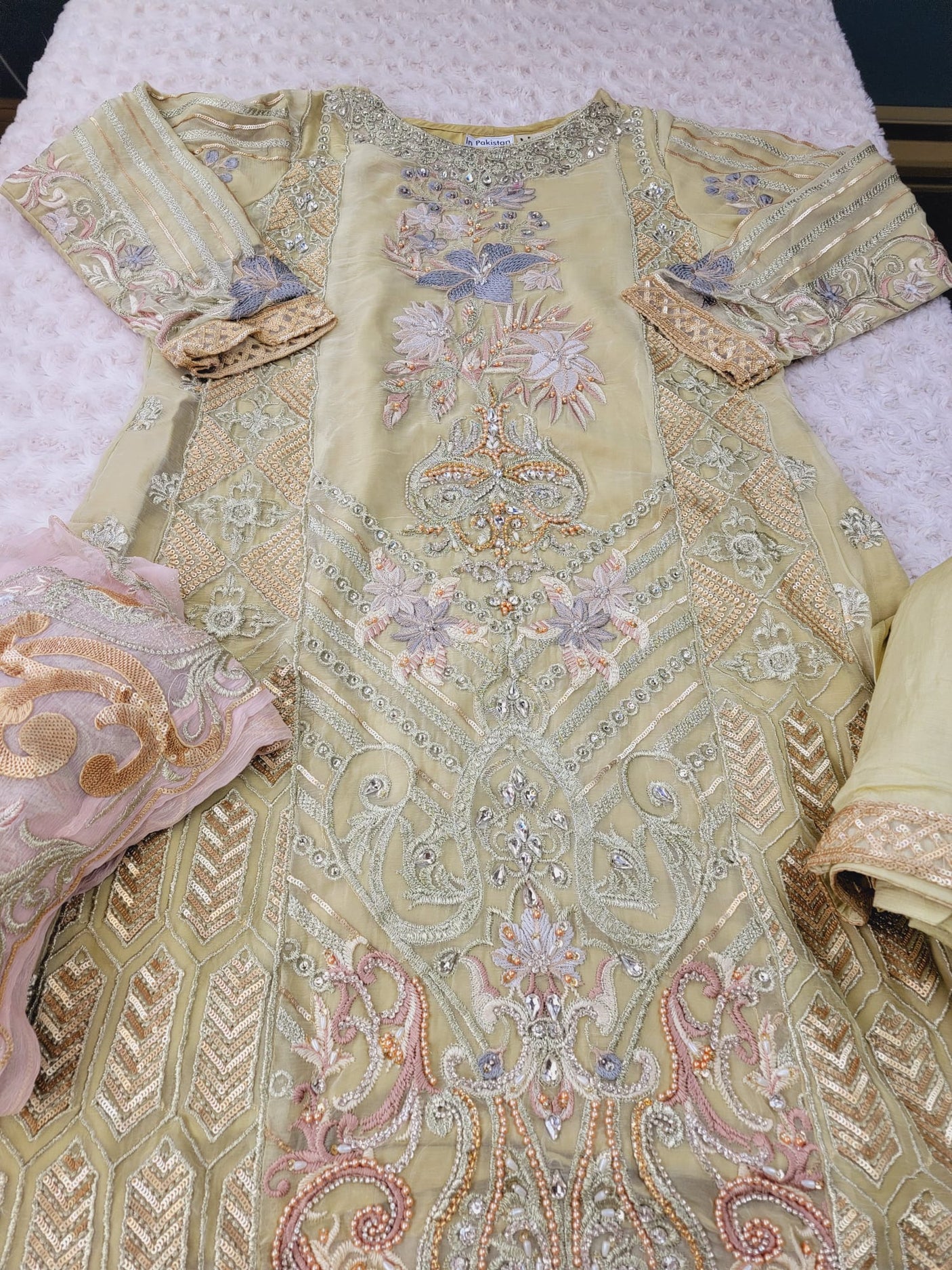 Pakistani Stitched Embroidery Party Wear Dresses Ready To Ship