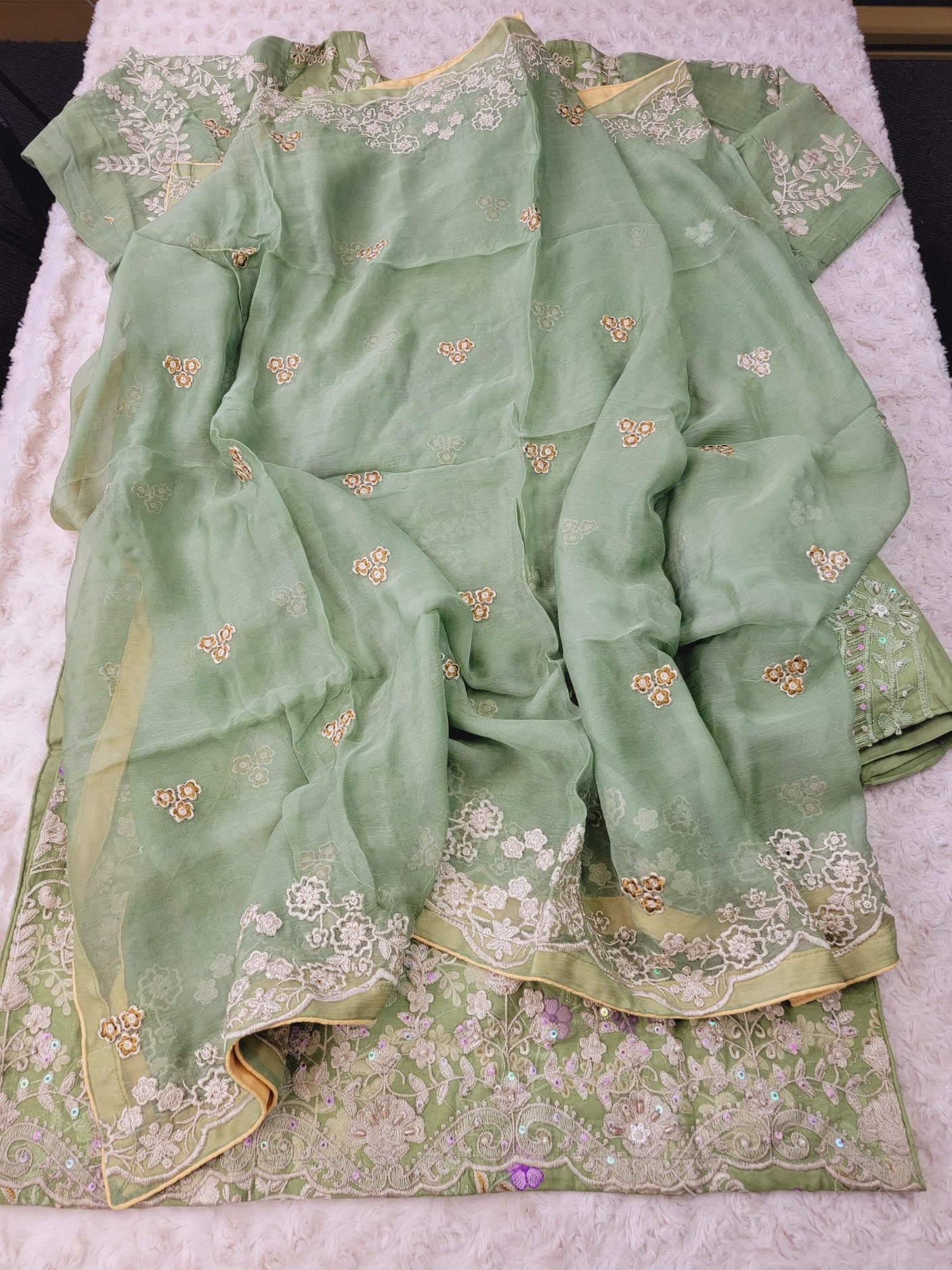 Pakistani Stitched Embroidery Lawn Suit Ready To Ship