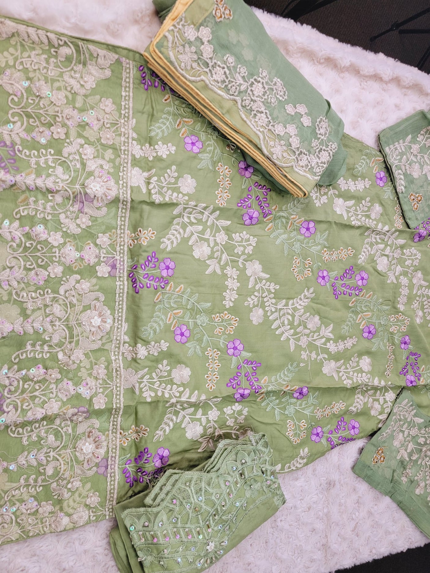 Pakistani Stitched Embroidery Lawn Suit Ready To Ship