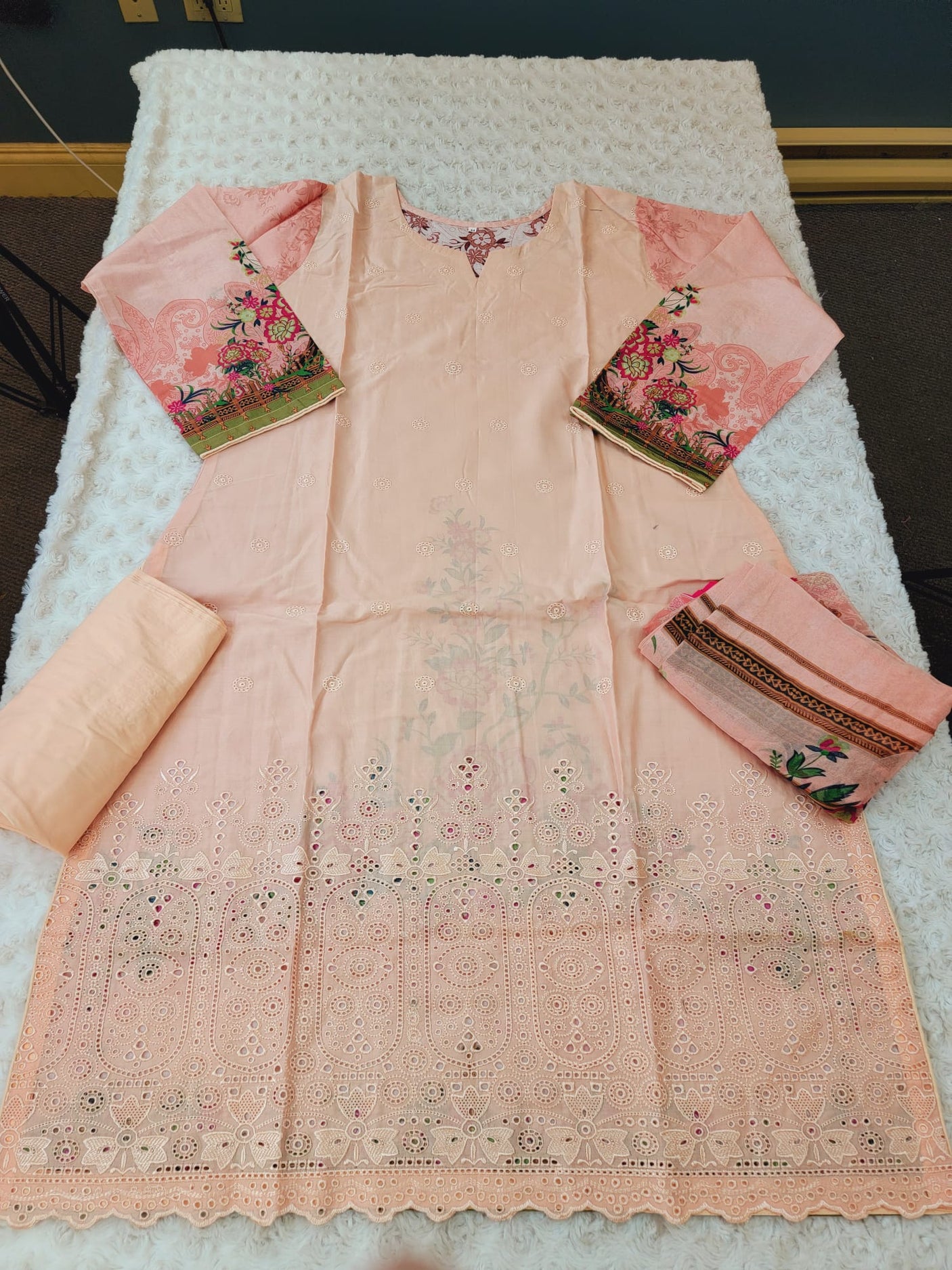 Pakistani Stitched Embroidery Lawn Suit Ready To Ship