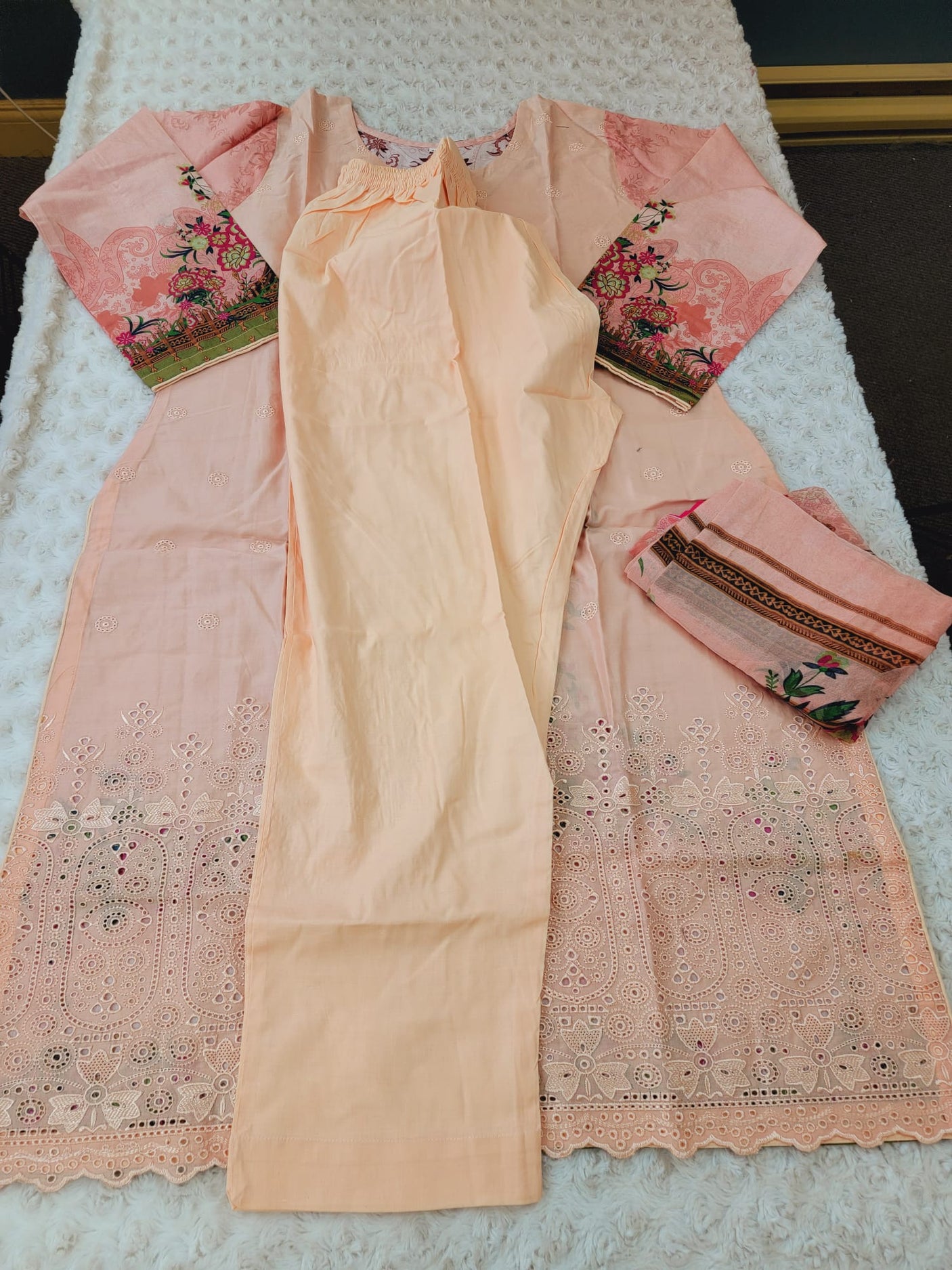 Pakistani Stitched Embroidery Lawn Suit Ready To Ship