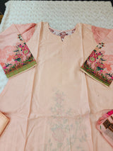 Pakistani Stitched Embroidery Lawn Suit Ready To Ship