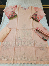 Pakistani Stitched Embroidery Lawn Suit Ready To Ship