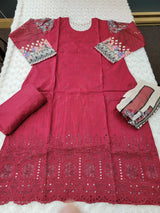 Pakistani Stitched Embroidery Lawn Suit Ready To Ship