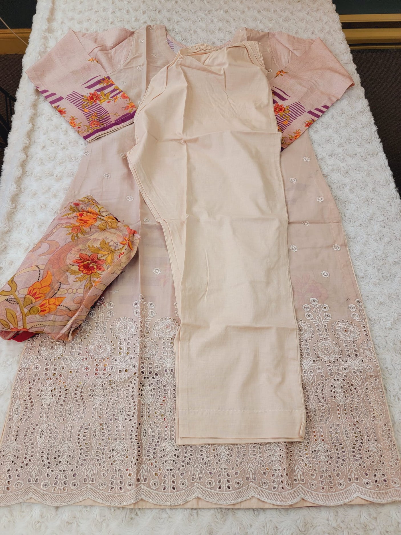 Pakistani Stitched Embroidery Lawn Suit Ready To Ship