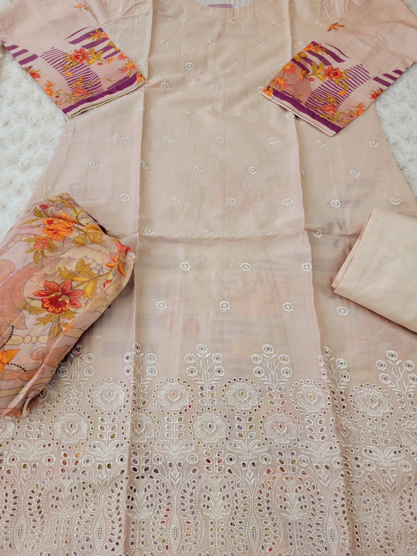 Pakistani Stitched Embroidery Lawn Suit Ready To Ship