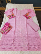 Pakistani Stitched Embroidery Lawn Suit Ready To Ship