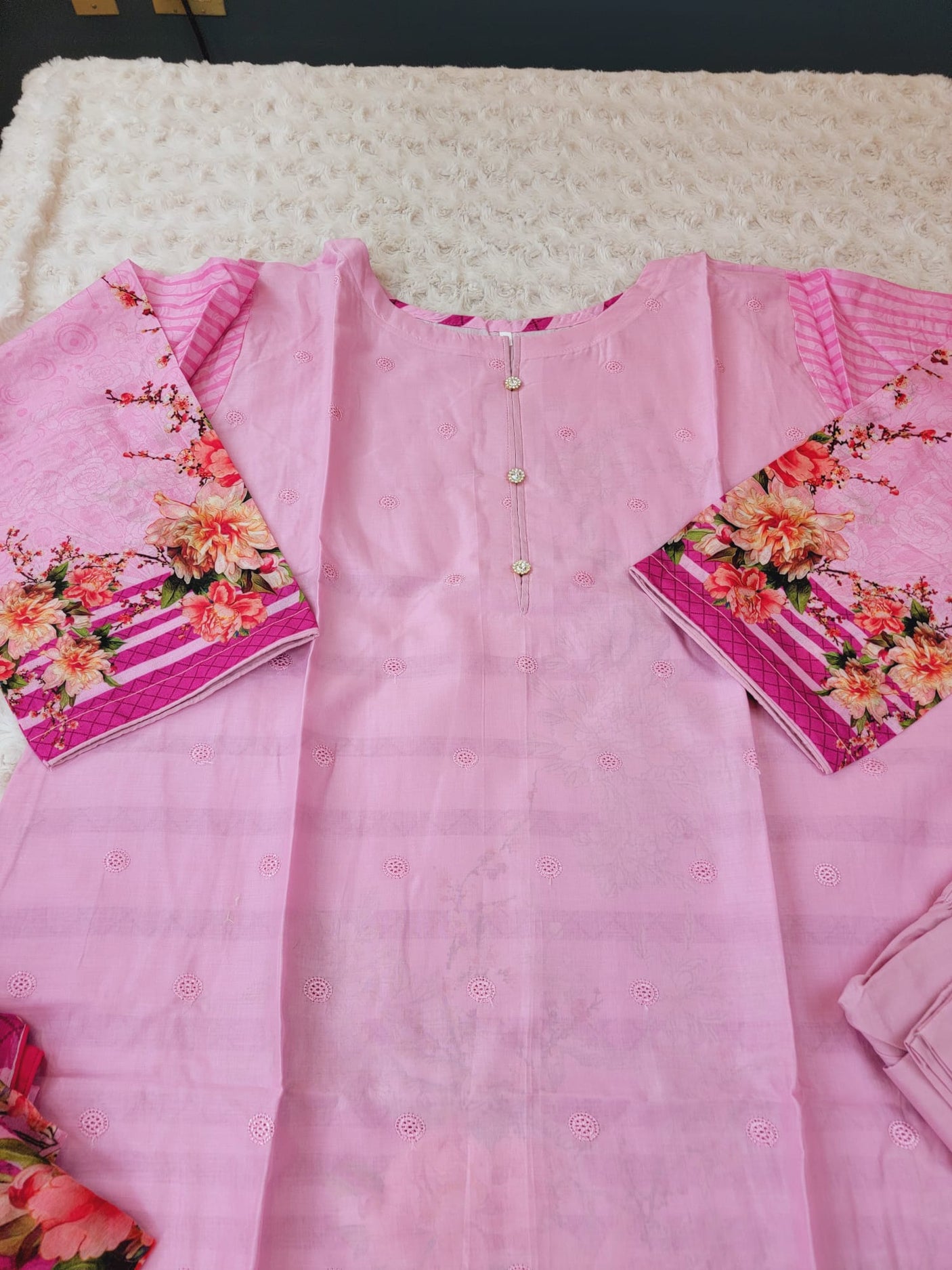 Pakistani Stitched Embroidery Lawn Suit Ready To Ship