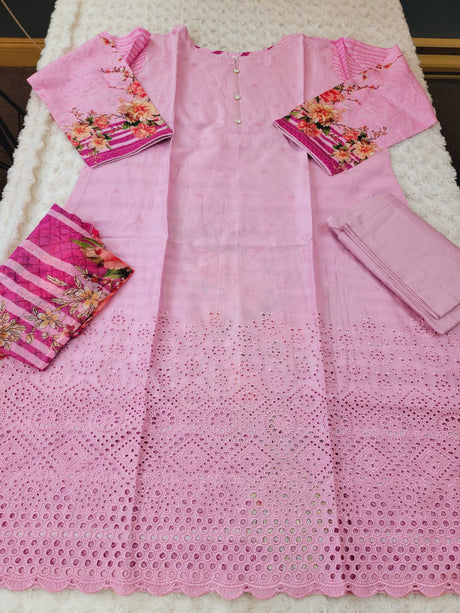 Pakistani Stitched Embroidery Lawn Suit Ready To Ship