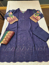 Pakistani Stitched Embroidery Lawn Suit Ready To Ship