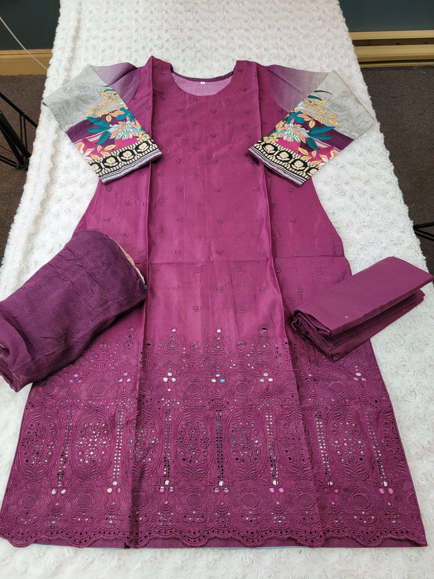 Pakistani Stitched Embroidery Lawn Suit Ready To Ship