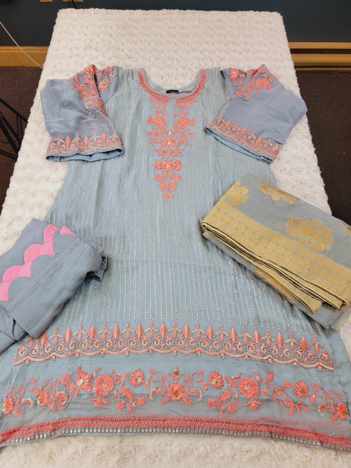 Pakistani Stitched Embroidery Party Wear Dresses Ready To Ship