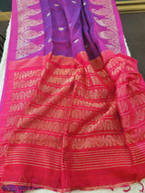 Khadi lilen saree with running blouse pc