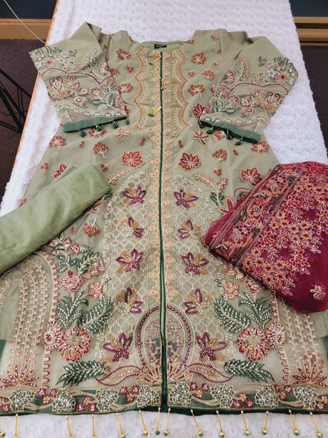 Pakistani Stitched Embroidery Party Wear Dresses Ready To Ship