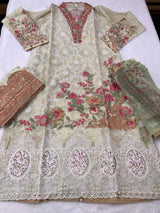 Pakistani Stitched Embroidery Lawn Suit Ready To Ship