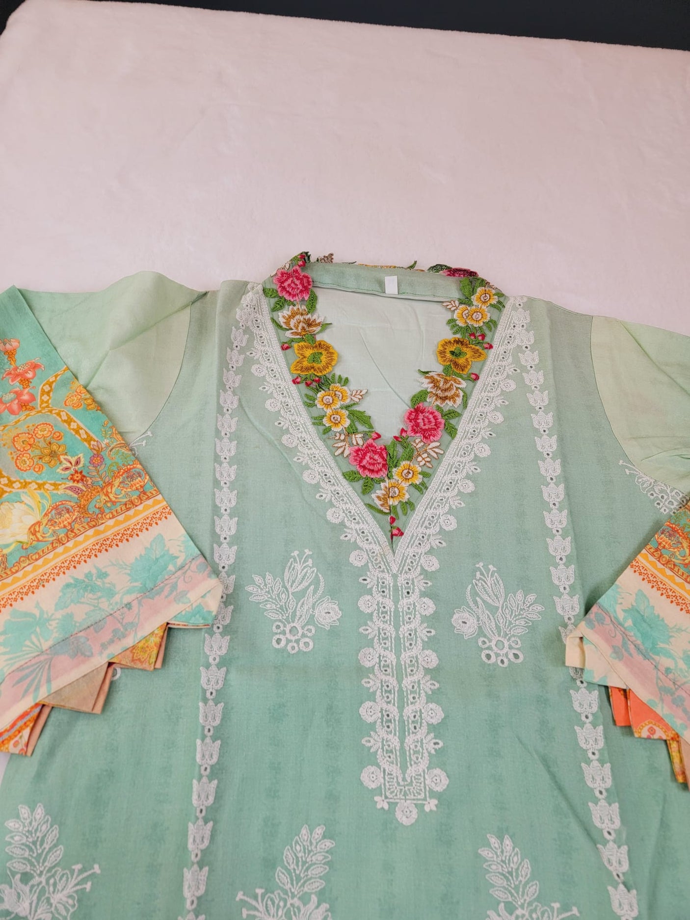Pakistani Stitched Embroidery Lawn Suit Ready To Ship