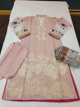 Pakistani lawn stitched  Embroidered Suit Ready To Ship