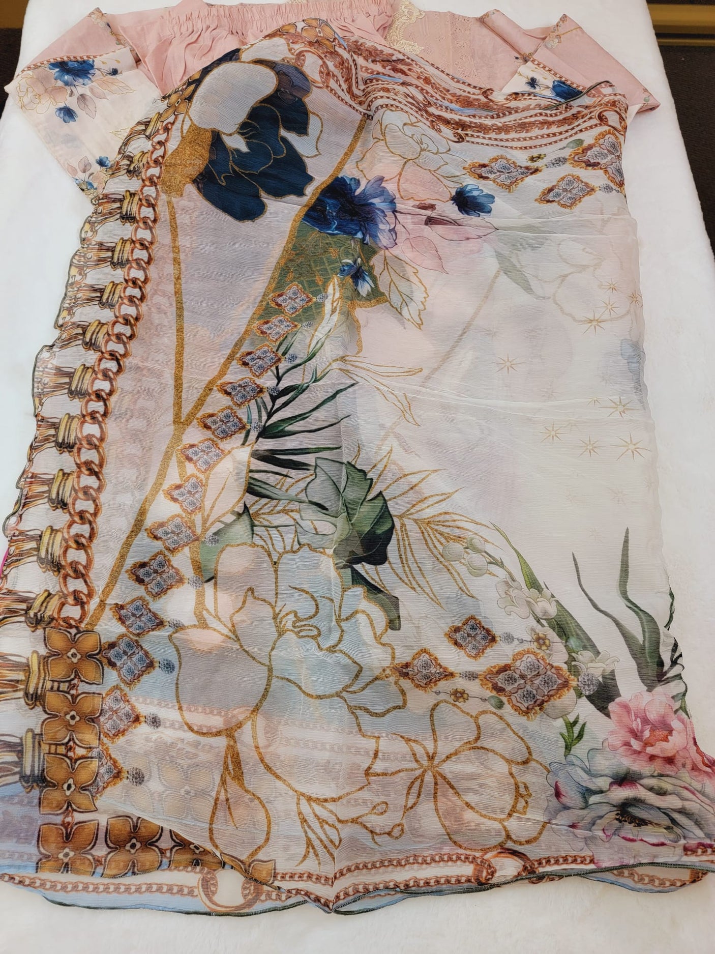 Pakistani lawn stitched  Embroidered Suit Ready To Ship