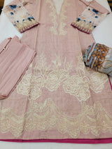 Pakistani lawn stitched  Embroidered Suit Ready To Ship