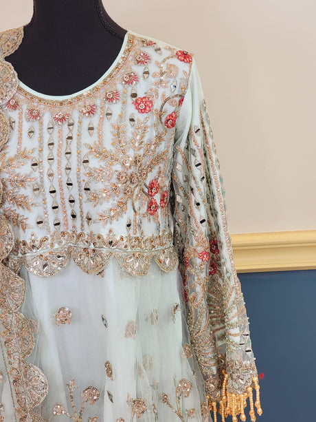 Pakistani Stitched Embroidery Party Wear Dresses Ready To Ship