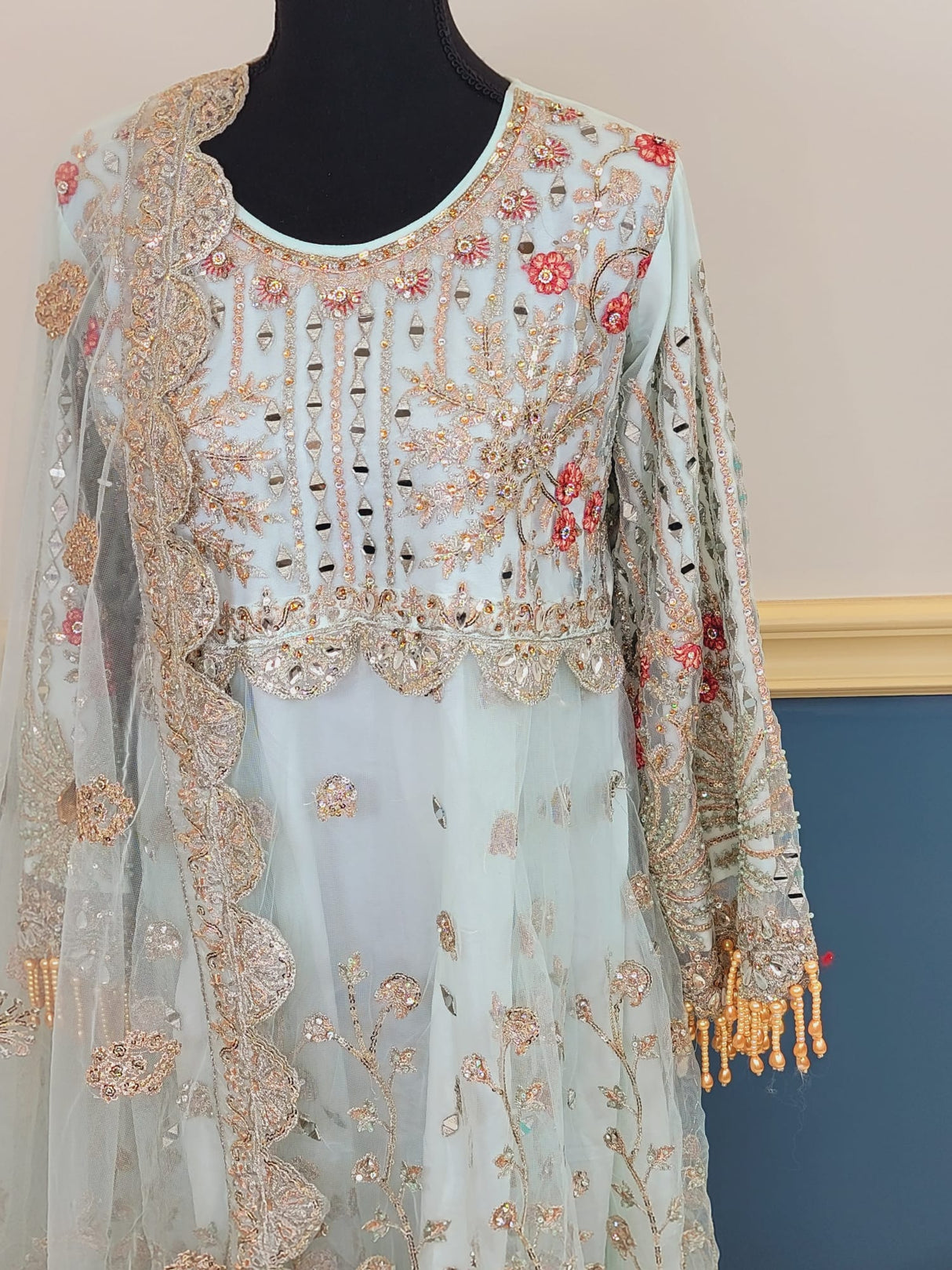 Pakistani Stitched Embroidery Party Wear Dresses Ready To Ship