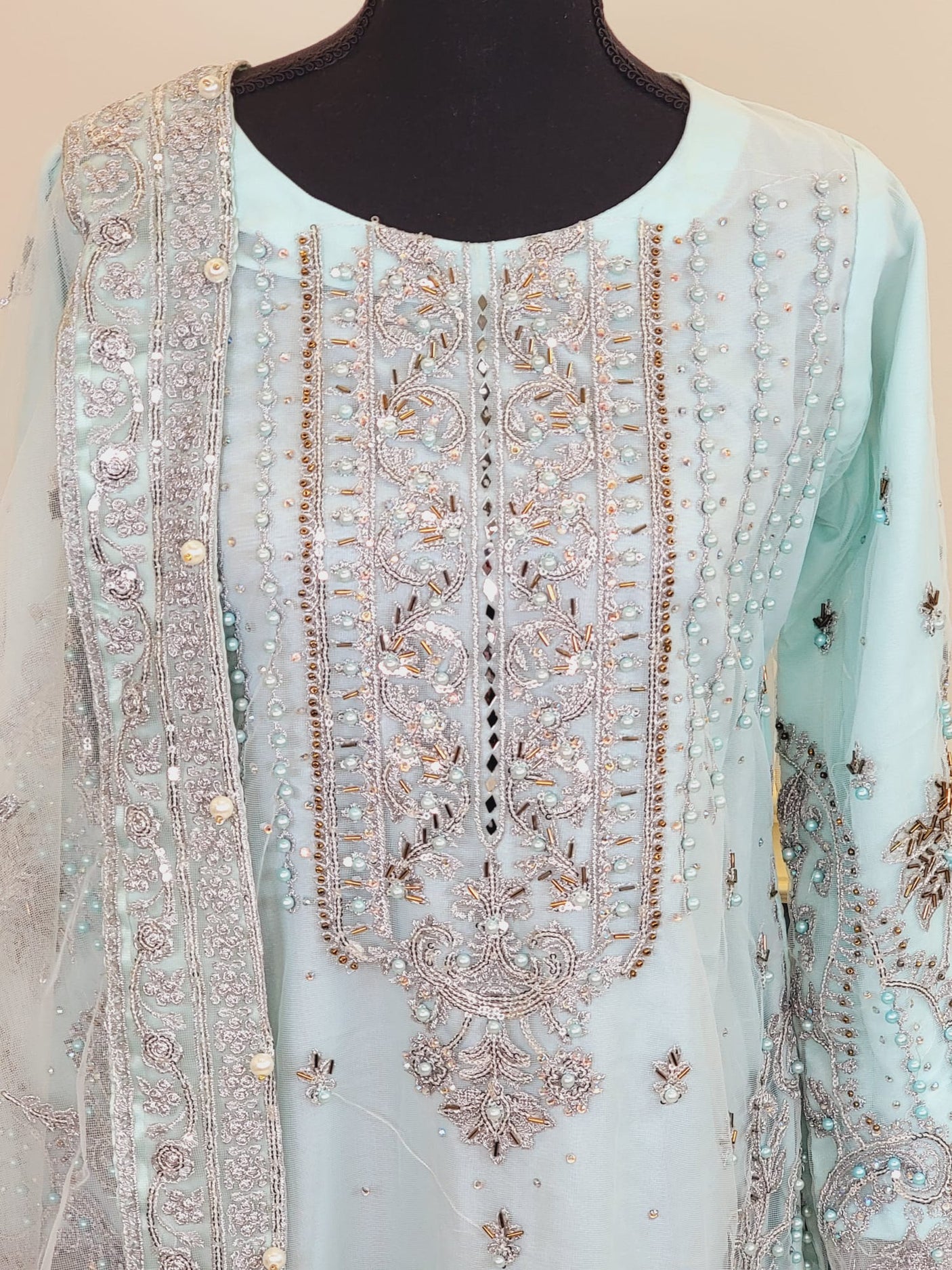 Pakistani Stitched Embroidery Party Wear Dresses Ready To Ship