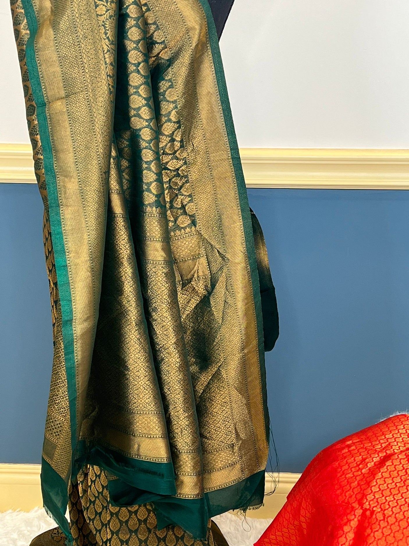 Pure silk katan with running blouse