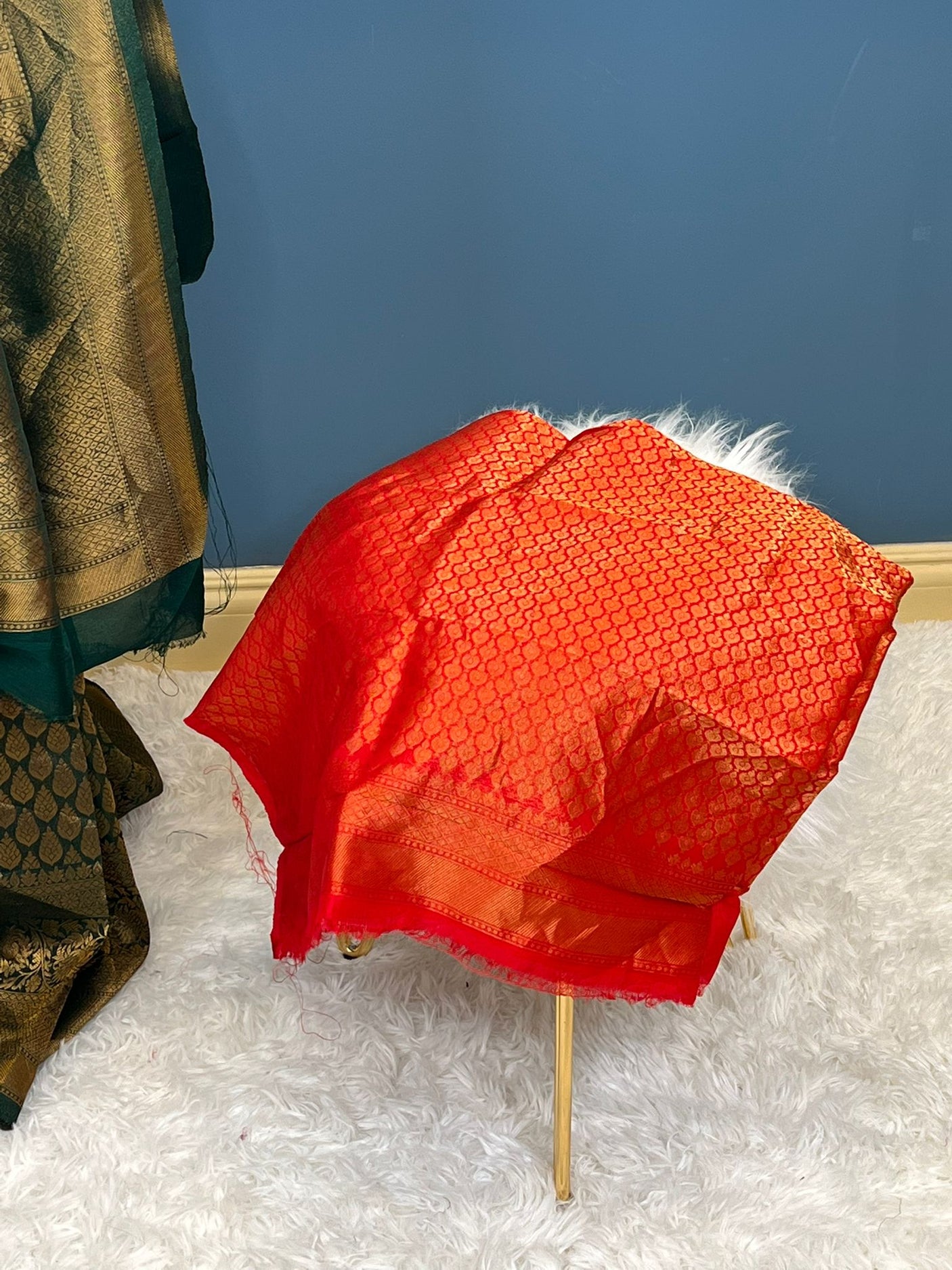 Pure silk katan with running blouse