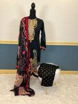 Pakistani Stitched lawn Embroidered Salwar kameez ready to ship