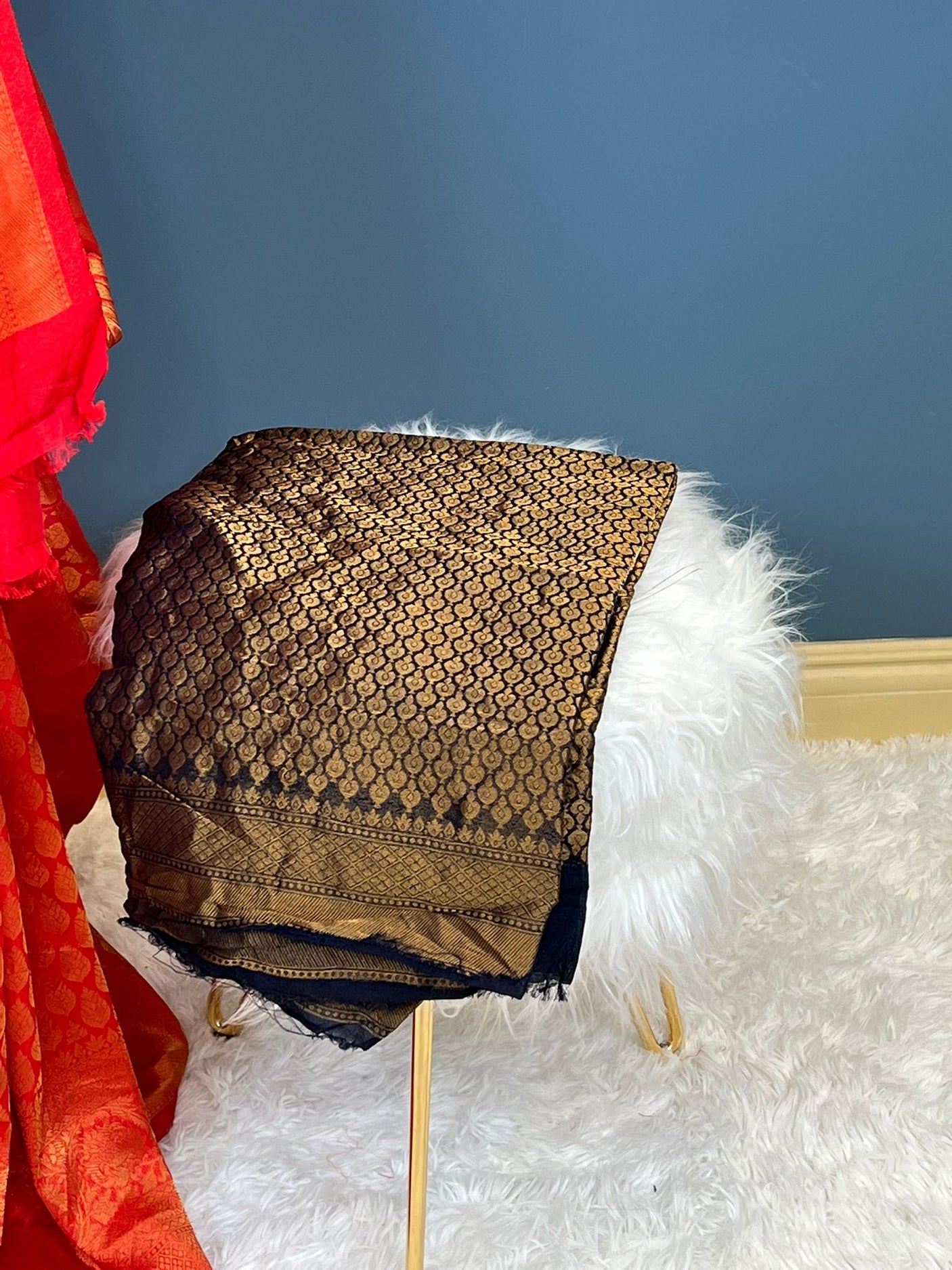 Pure silk katan with running blouse