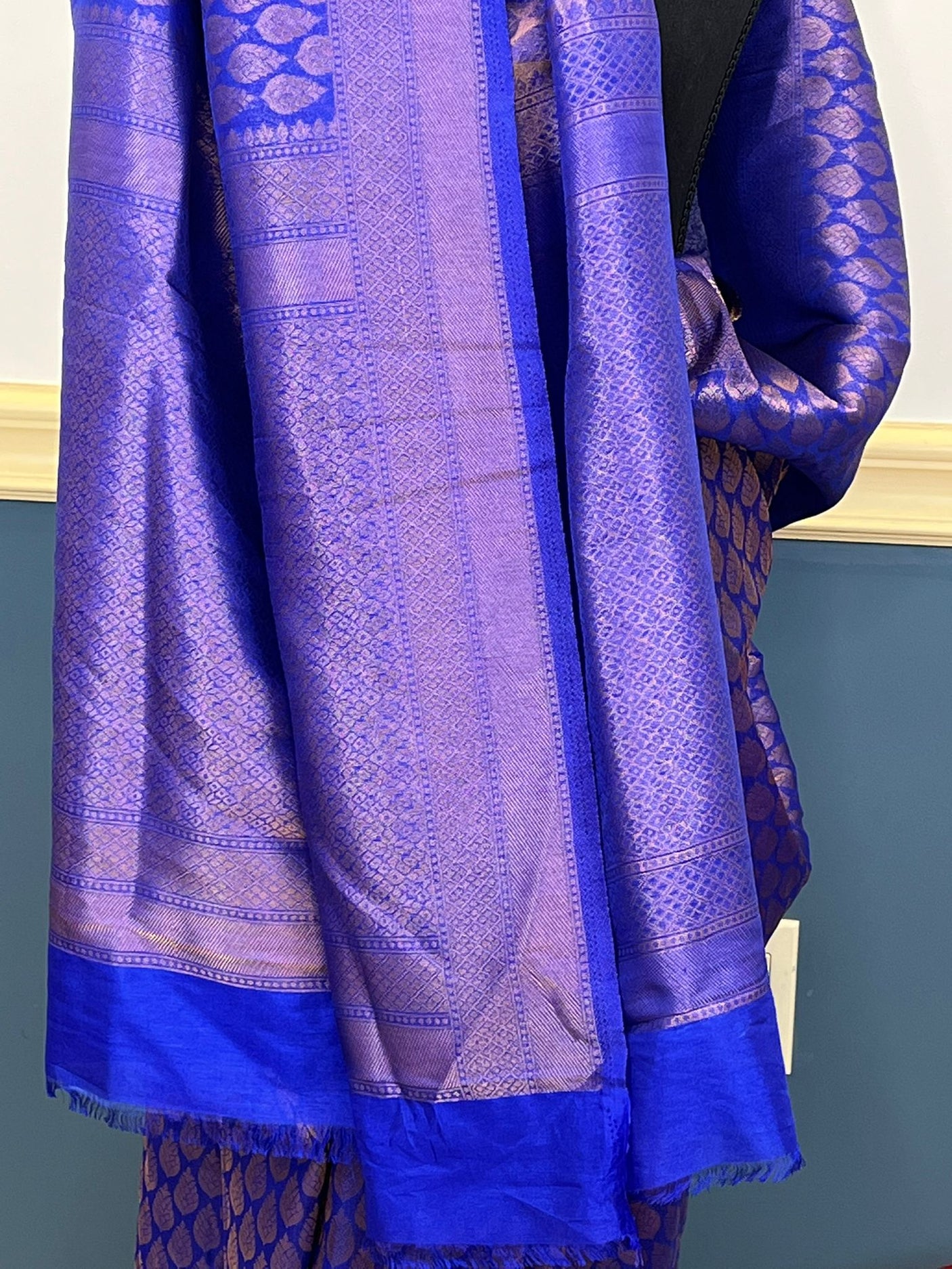 Pure silk katan with running blouse