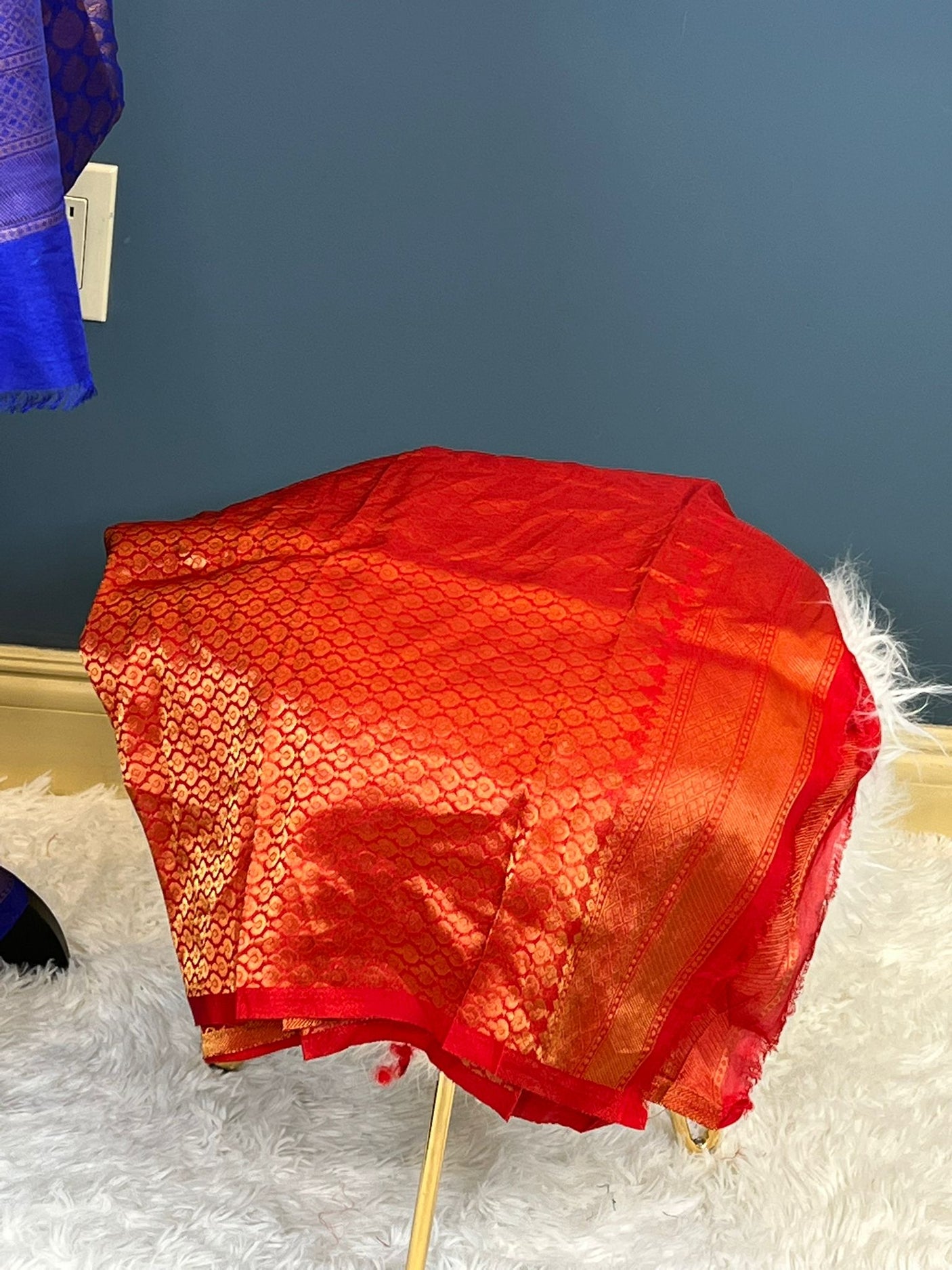 Pure silk katan with running blouse