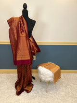 Pure silk katan with running blouse