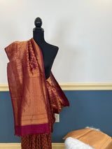 Pure silk katan with running blouse