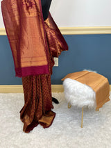 Pure silk katan with running blouse