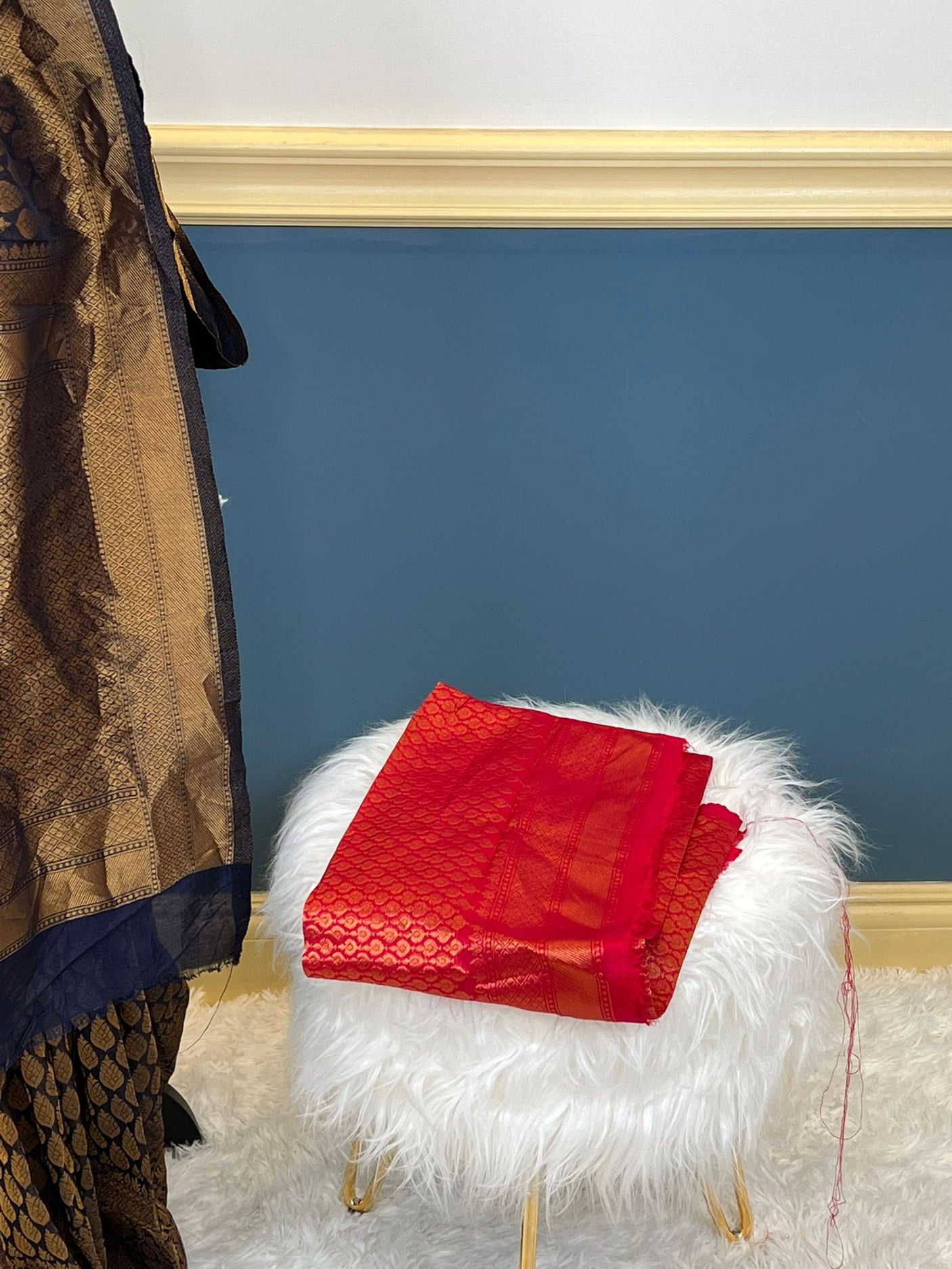 Pure silk katan with running blouse