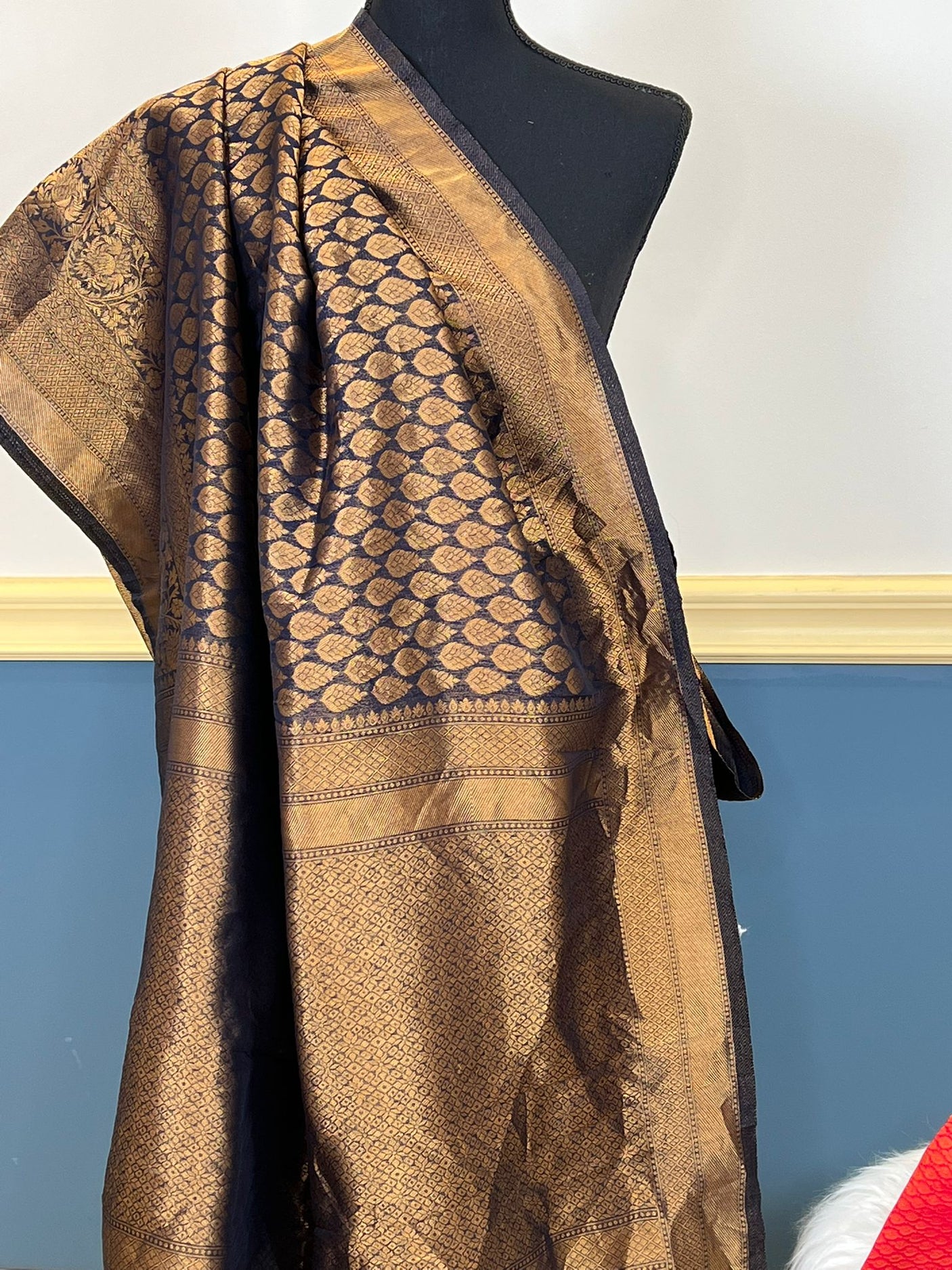 Pure silk katan with running blouse