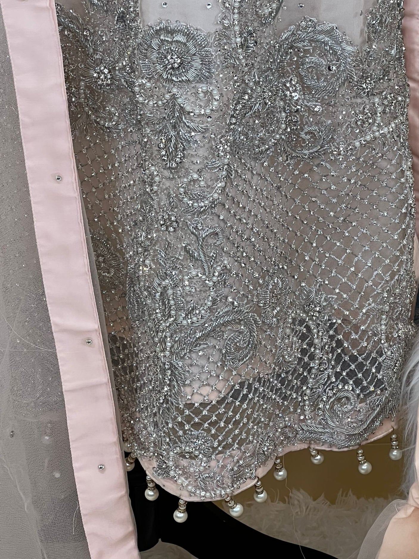 Eid special Pakistani orginal full  zardosi work boutique dress with gharara pant-100% original guaranteed