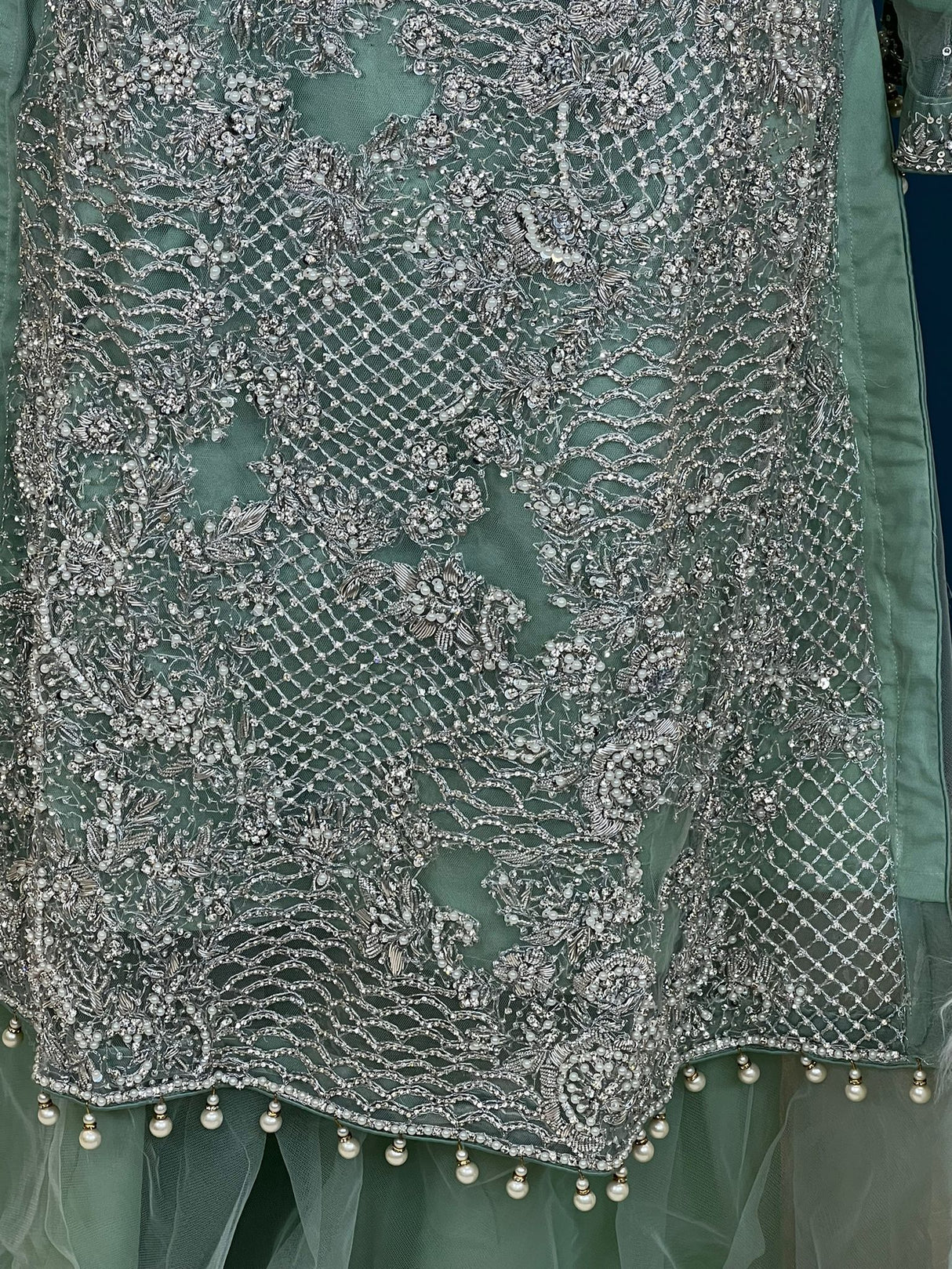 Pakistani orginal full  zardosi work boutique dress with gharara pant-100% original guaranteed