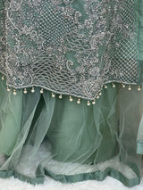 Pakistani orginal full  zardosi work boutique dress with gharara pant-100% original guaranteed