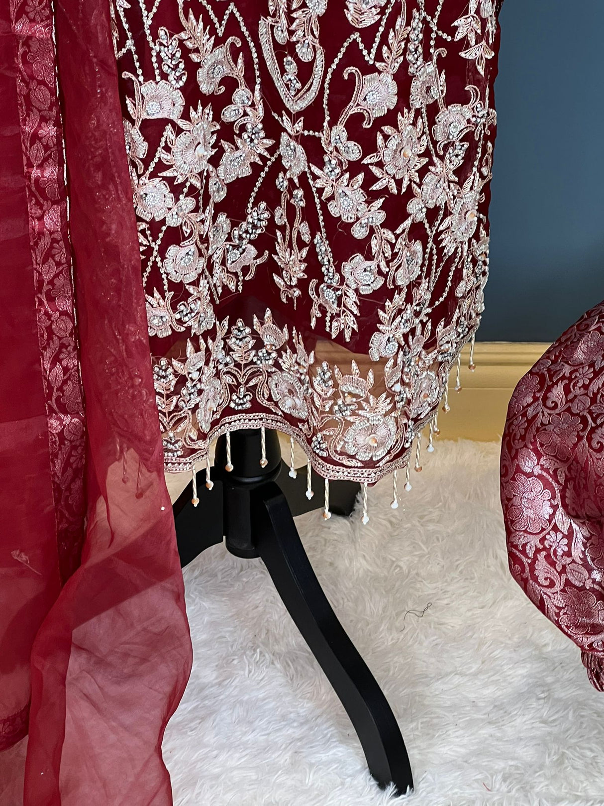 100% original Pakistani boutique collection. ( Organza with all body zardosi work)