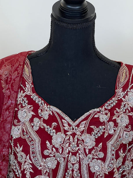 100% original Pakistani boutique collection. ( Organza with all body zardosi work)