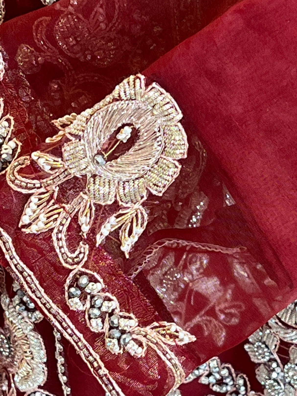 100% original Pakistani boutique collection. ( Organza with all body zardosi work)